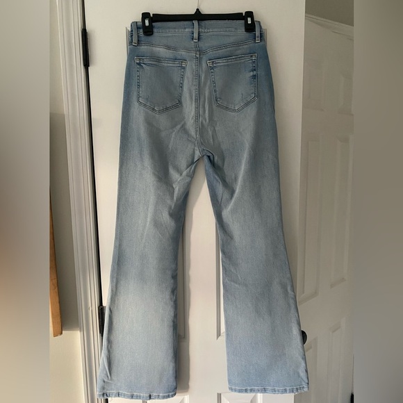 Loft Slim Flare Light Wash Denim Jeans Size 4 - Picture 3 of 5